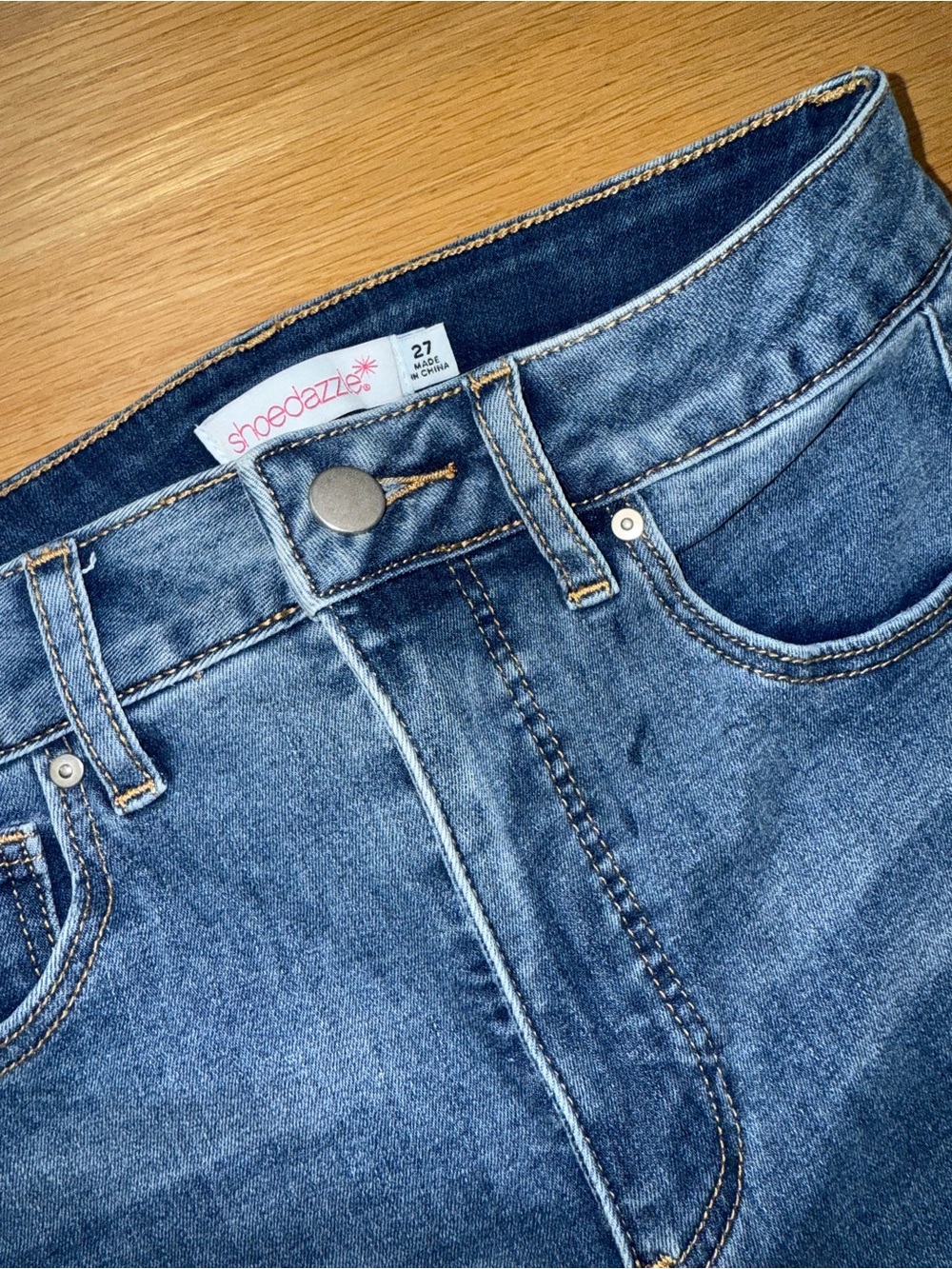 High-Rise Distressed Skinny Jeans - Blue - Picture 4 of 10